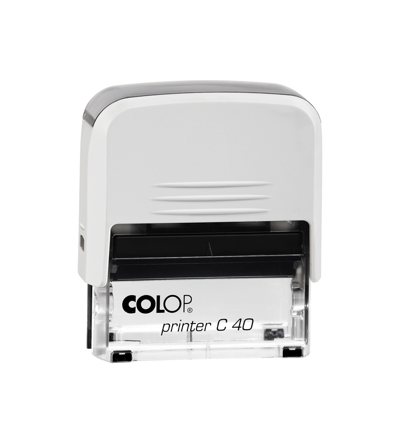 Istampa Kaşe ve Mürekkepleri COLOP PRINTER C40 BEYAZ KASA MAVİ KEÇE - 23X59MM Satın Al