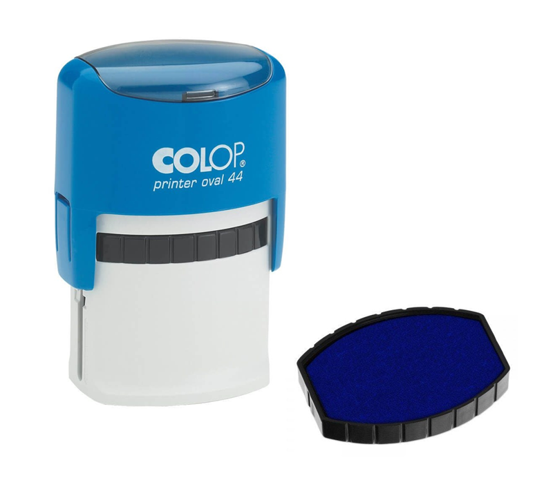 Istampa Kaşe ve Mürekkepleri COLOP PRINTER OVAL 44 MAVİ KASA MAVİ KEÇE - 28X44MM Satın Al