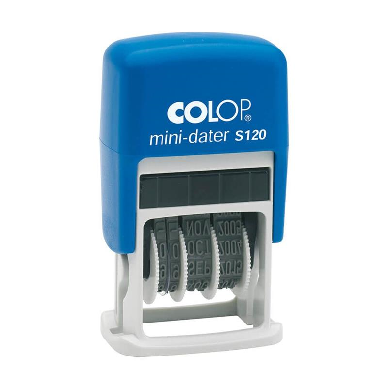 Istampa Kaşe ve Mürekkepleri COLOP S120 MİNİ TARİH KAŞE(TR/YAZI) MAVİ KASA MAVİ KEÇE - 8X45MM Satın Al