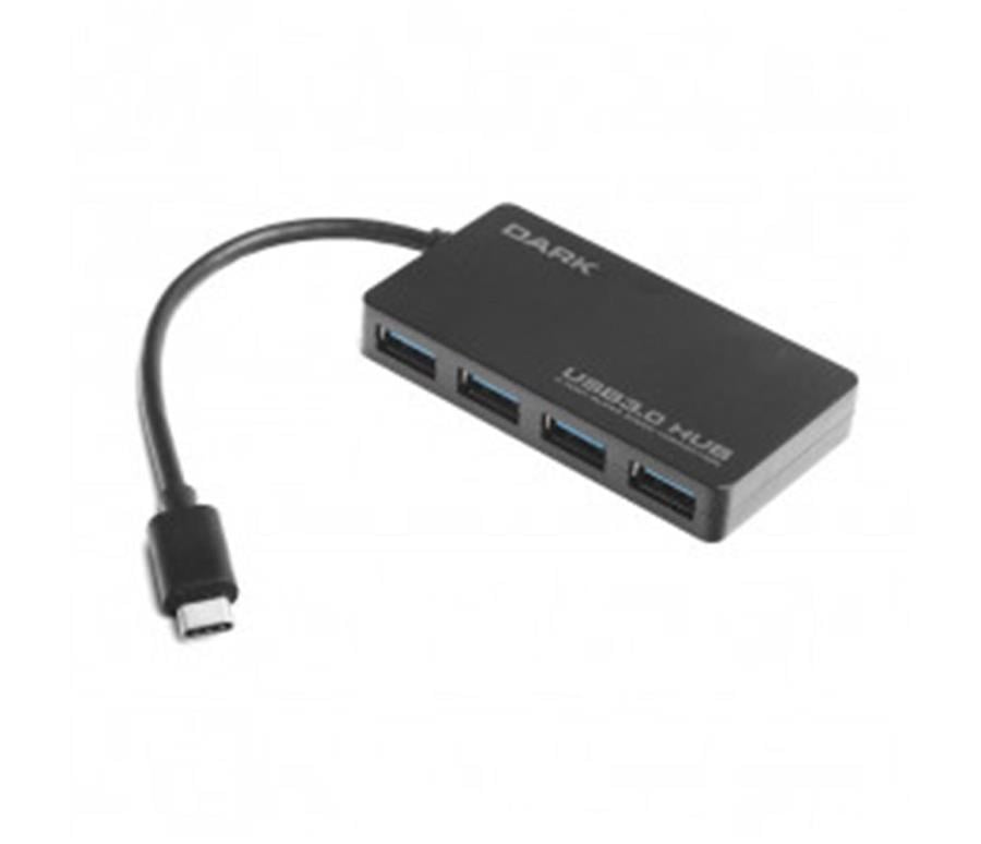 Kablolar ve Adaptörler Dark Connect Master U31X4, USB3.1 Type-C to 4 Port Type-A HUB Satın Al