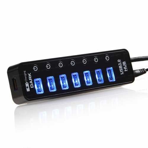Kablolar ve Adaptörler DARK DK-AC-USB371 7+1 HIZLI ŞARJ ADAPTÖRLÜ Satın Al