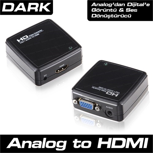 Kablolar ve Adaptörler Dark DK-HD-AVGAXHDMI VGA to HDMI Aktif Dönüştürücü Satın Al
