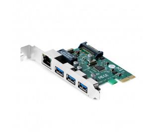 Kablolar ve Adaptörler Dark DK-NT-Peglanu3  3x USB3.0 + Gigabit LAN PCIE X1 Ağ Kartı Satın Al