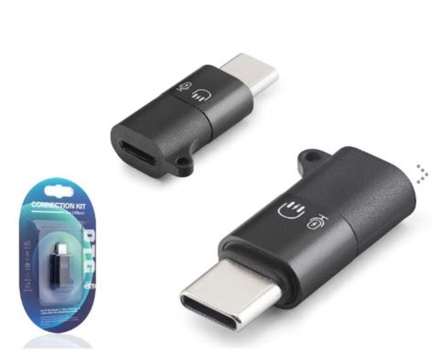 Kablolar ve Adaptörler HADRON HDX1085 Type-C Lightning Kulaklık Mikrofon Ses Adaptörü Siyah Satın Al