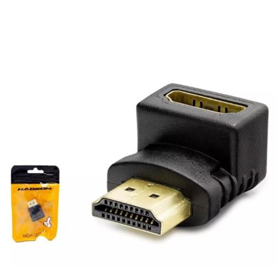 Kablolar ve Adaptörler HADRON HDX1258 HDMI (M) TO HDMI (F) ADAPTÖR L TİP SİYAH Satın Al