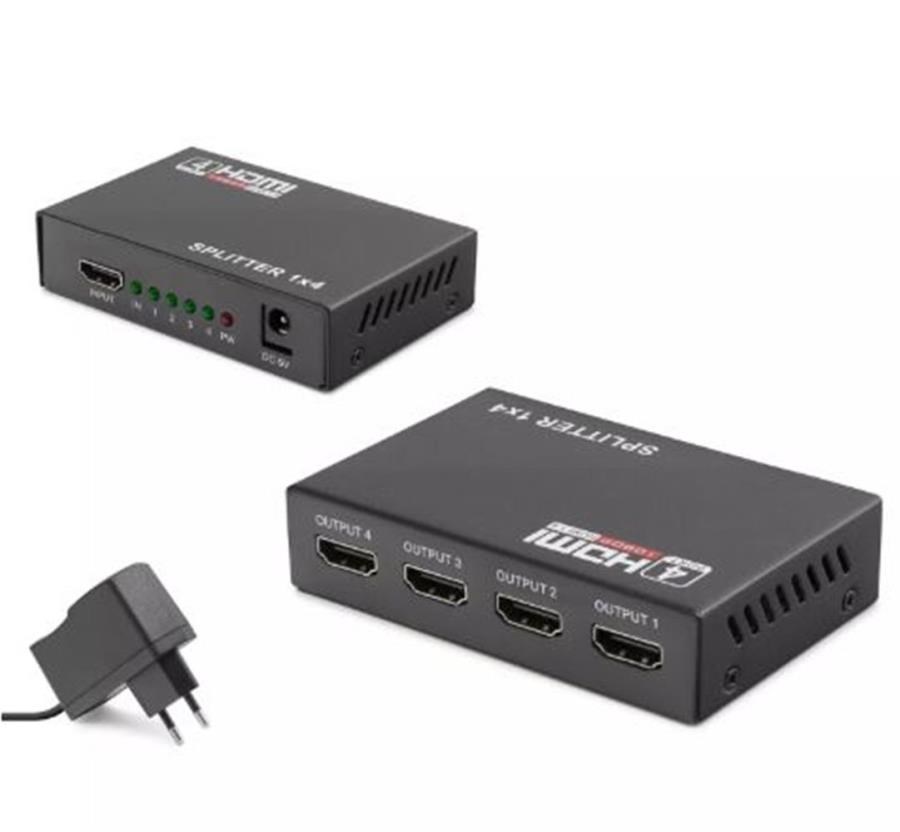 Kablolar ve Adaptörler Hadron Hdx1286 4 Port Hdmi Splitter 1.4V 1080P 3D 1-In 4-Out Siyah Satın Al
