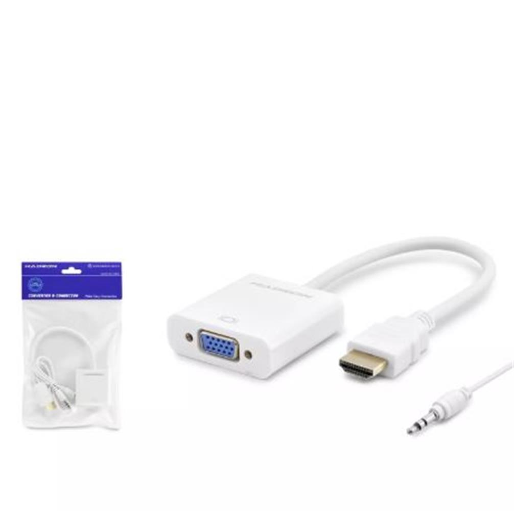 Kablolar ve Adaptörler Hadron Hdx2019 Hdmi To Vga F Çevirici 1080P + Audio Beyaz Satın Al