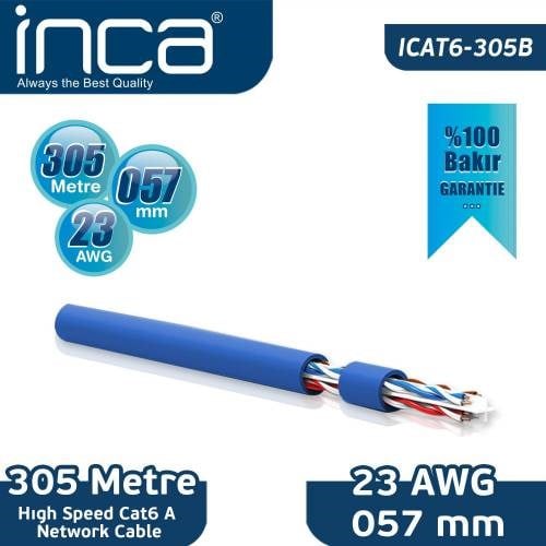 Kablolar ve Adaptörler INCA CAT6 305B 23 AWG 57MM  yüzde 99,5 BAKIR KABLO 305MT Satın Al
