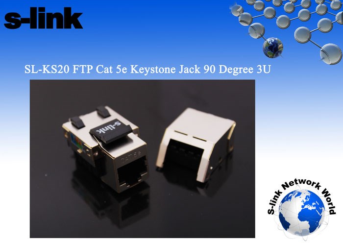 Kablolar ve Adaptörler S-link SL-KS20 FTP CAT5E Kestone Jack3U 90 Dek Satın Al