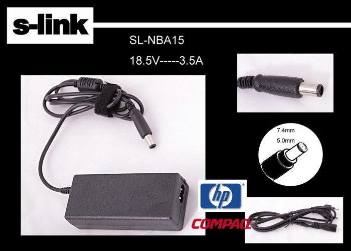Kablolar ve Adaptörler S-link SL-NBA15 18.5v 3.5a 7.4-5.0 Notebook Adaptör Satın Al