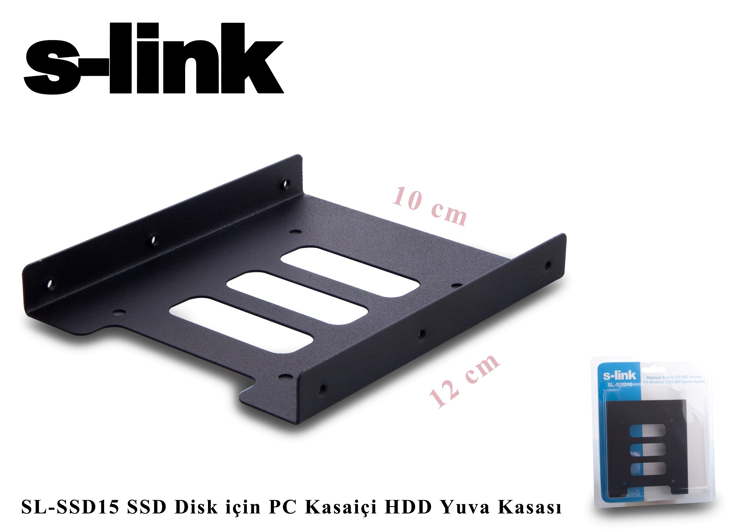 Kablolar ve Adaptörler S-LINK SL-SSD15 SSD DİSK İÇİN PC KASAİÇİ HDD Satın Al