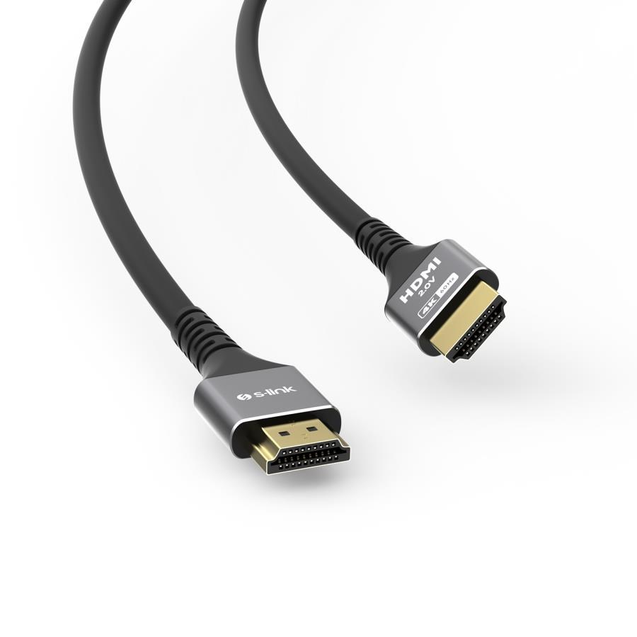 Kablolar ve Adaptörler S-link SLX-HD4K03 19+1 HDMI to HDMI 3mt Metal v2.0 4K (4096-2160) 60Hz Kablo Satın Al