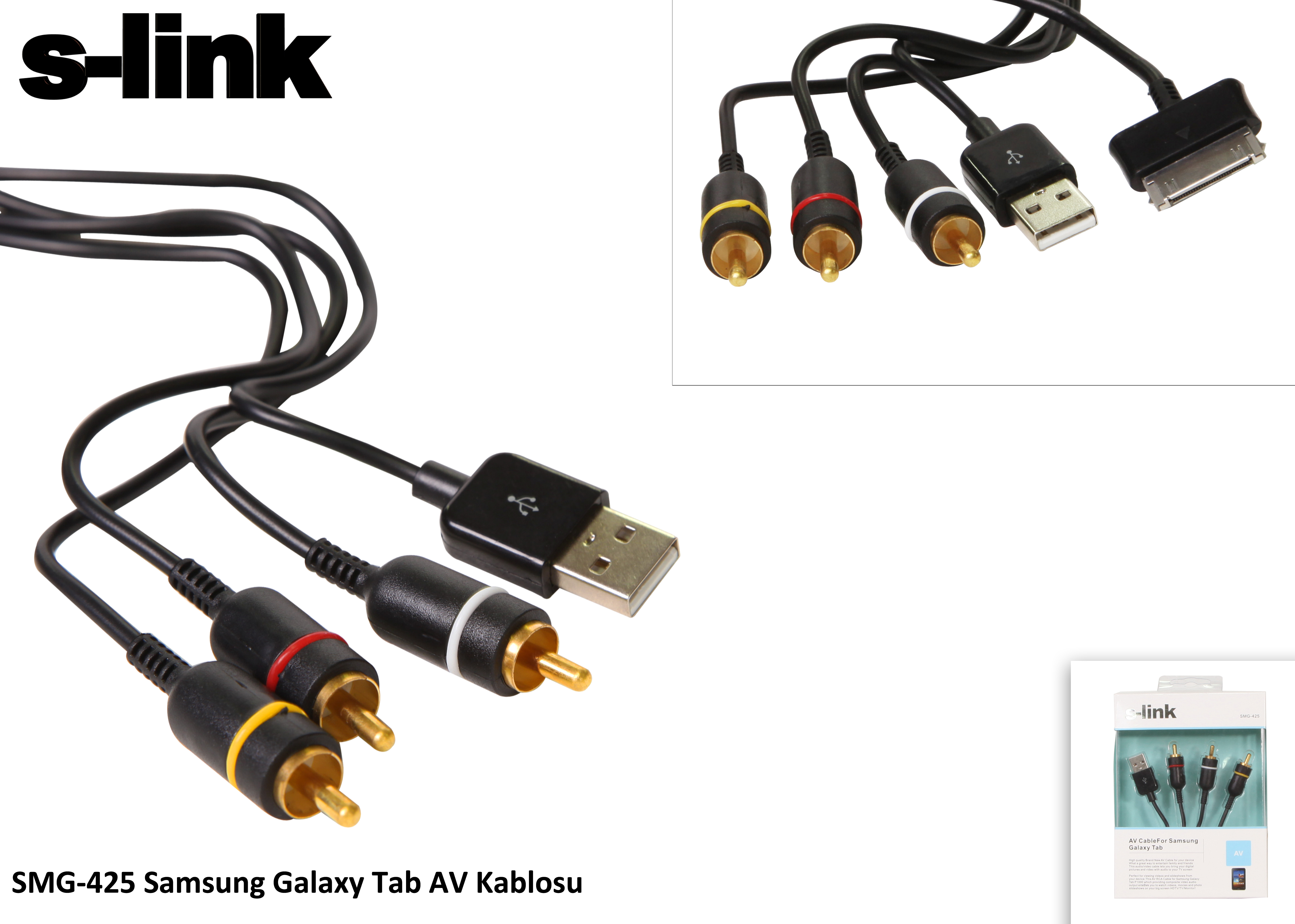 Kablolar ve Adaptörler S-link SMG-425 Samsung Galaxy Av Kablosu Satın Al