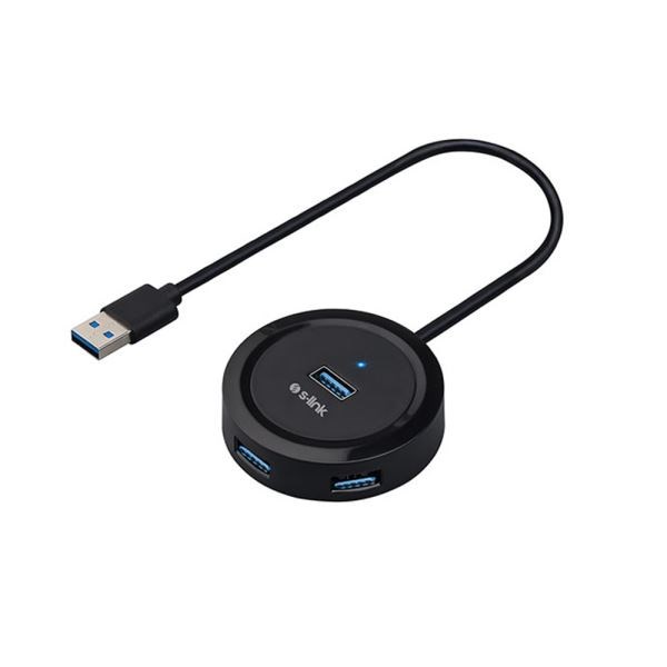 Kablolar ve Adaptörler S-link Swapp SW-U300 4 Port Usb 3.0 Gri Hub Satın Al