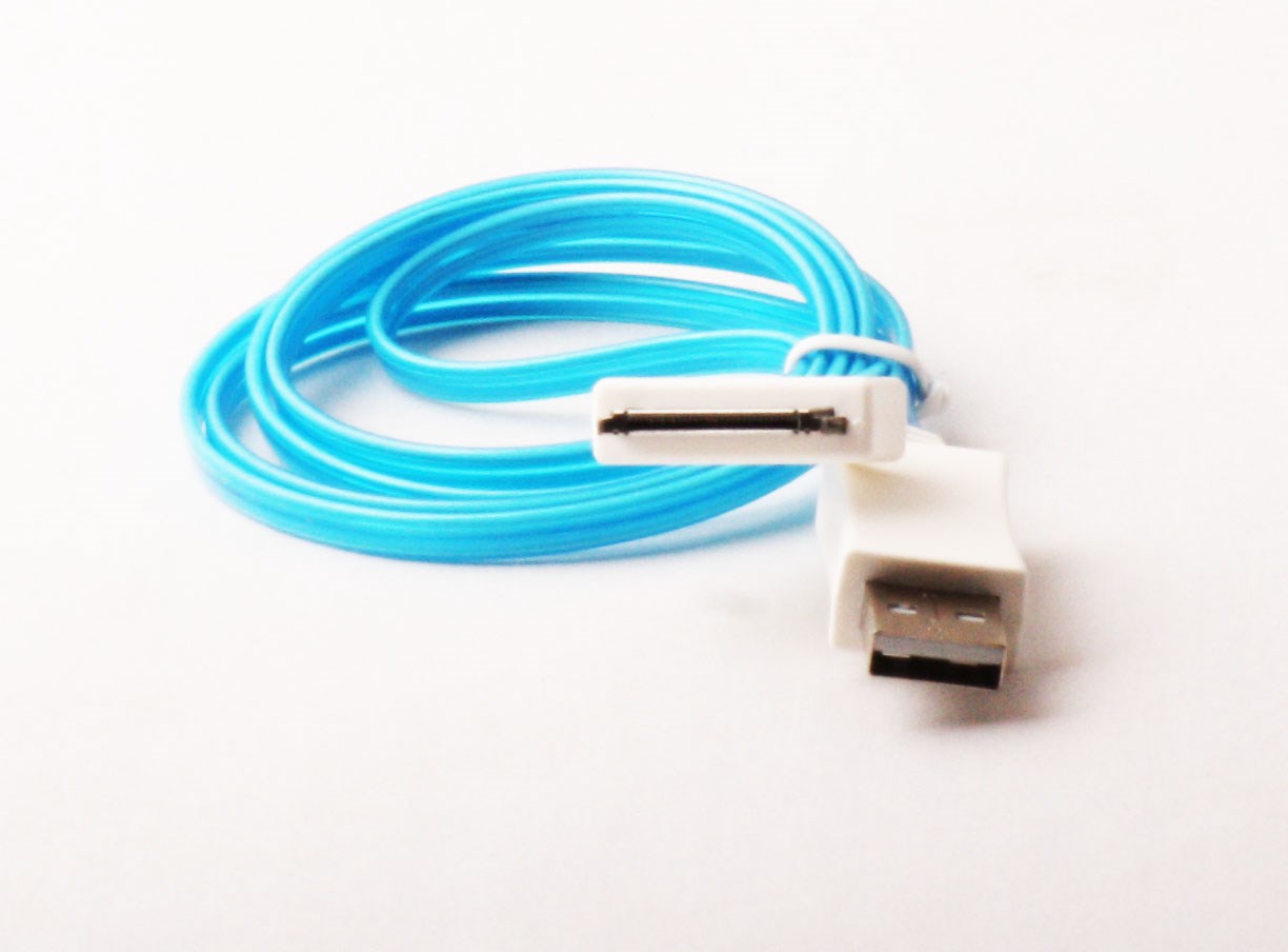 Kablolar ve Adaptörler VCOM CU272FS IPHONE 4 1MT LEDLİ KABLO MAVİ Satın Al