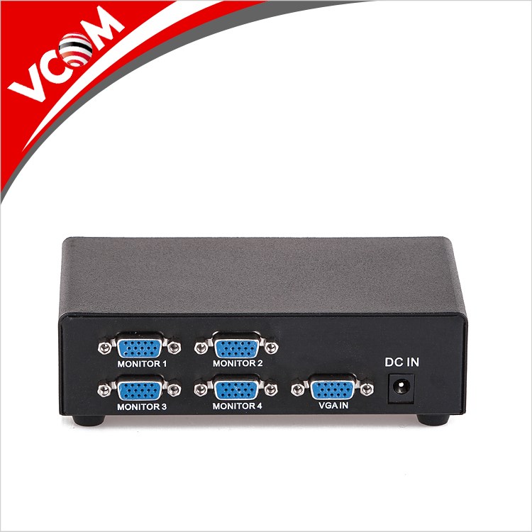 Kablolar ve Adaptörler Vcom DD134 1-4 Port 350MHZ Metal Vga Splitter Satın Al