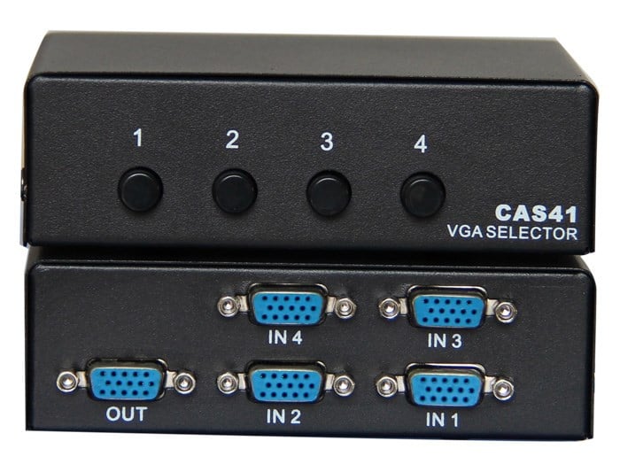 Kablolar ve Adaptörler Vcom DD174 4-1 Port Manuel 350MHz Metal Vga Switch Satın Al