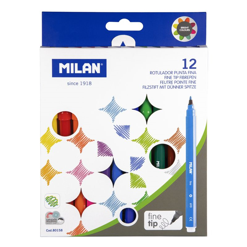 Kalemler MILAN 80158 FINE KEÇELİ KALEM (2MM UÇ) - 12'Lİ Satın Al