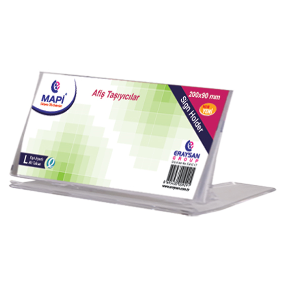 Kartvizitlikler MAPİ L TİPİ DİKEY AYARLI AFİŞ TAŞIYICI STAND (200X90) Satın Al