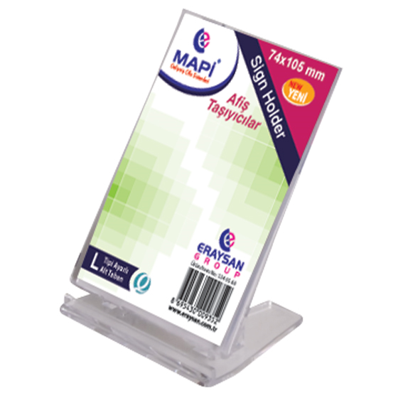 Kartvizitlikler MAPİ L TİPİ DİKEY AYARLI AFİŞ TAŞIYICI STAND (74X105) Satın Al