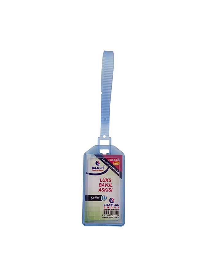 Kartvizitlikler MAPİ LÜKS BAVUL ASKISI (PLASTİK) 35X54 ŞEFFAF TEKLİ Satın Al