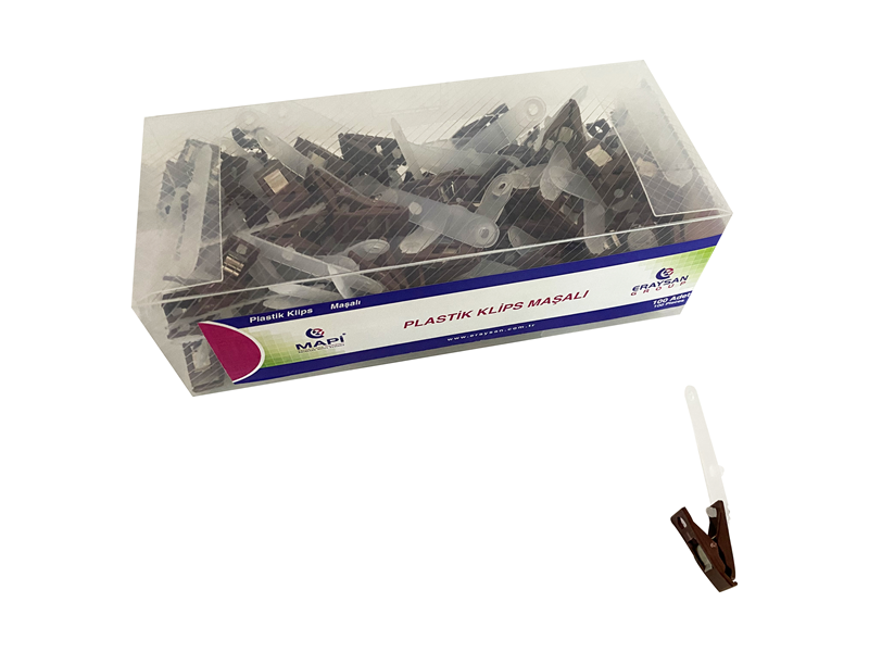 Kartvizitlikler MAPİ PLASTİK KLİPS (MAŞALI) KAHVERENGİ 100 LÜ PAKET Satın Al