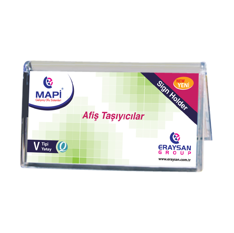 Kartvizitlikler MAPİ V TİPİ YATAY AFİŞ TAŞIYICI STAND (250X85) Satın Al