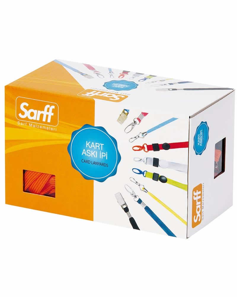 Kartvizitlikler Sarff Metal Klips.TURUNCU Askı İpi. 50  Adetet Satın Al