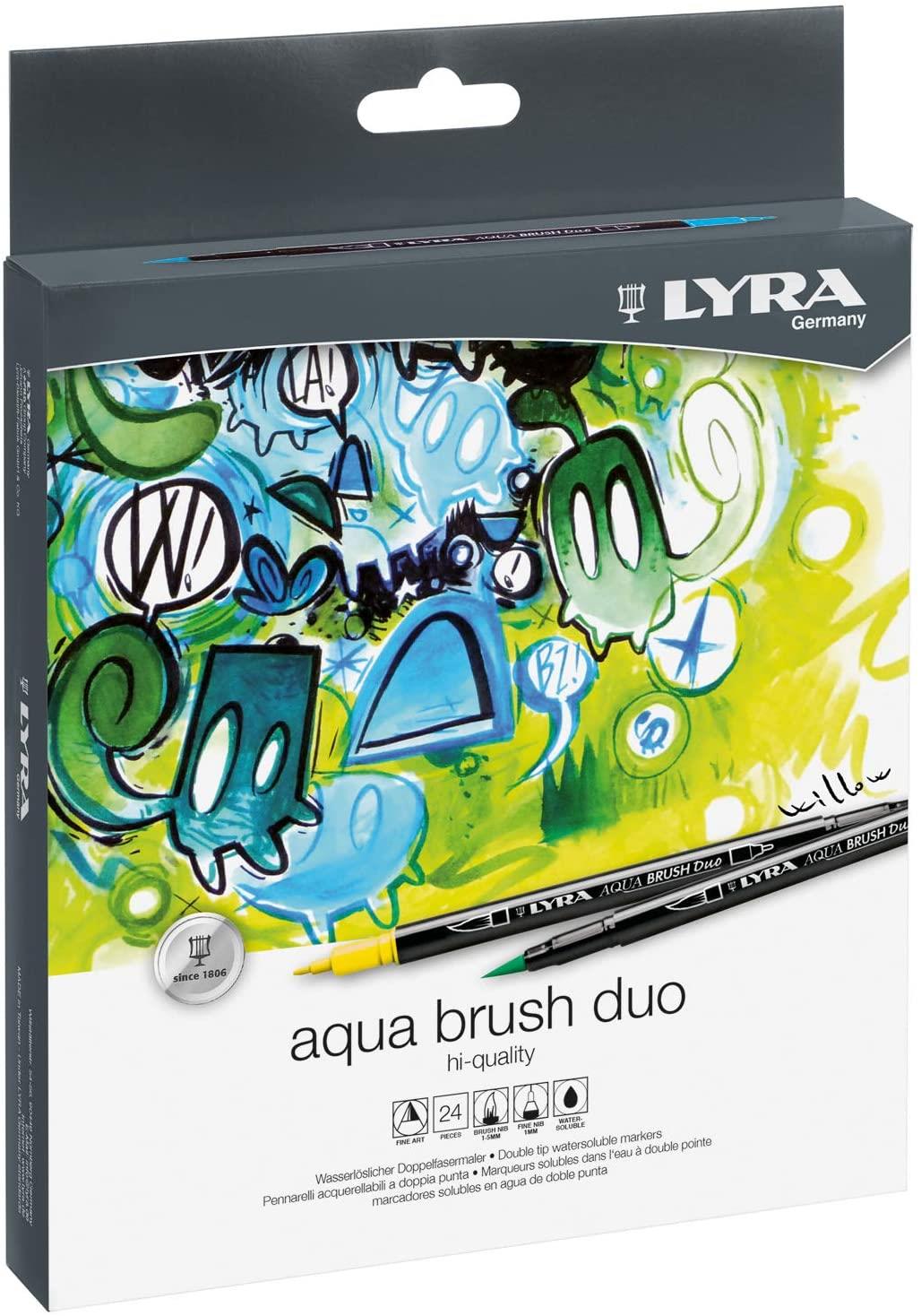 Keçeli Kalemler Lyra Aqua Brush Duo Hi-Quality Keçeli Kalem 24'lü Paket Satın Al