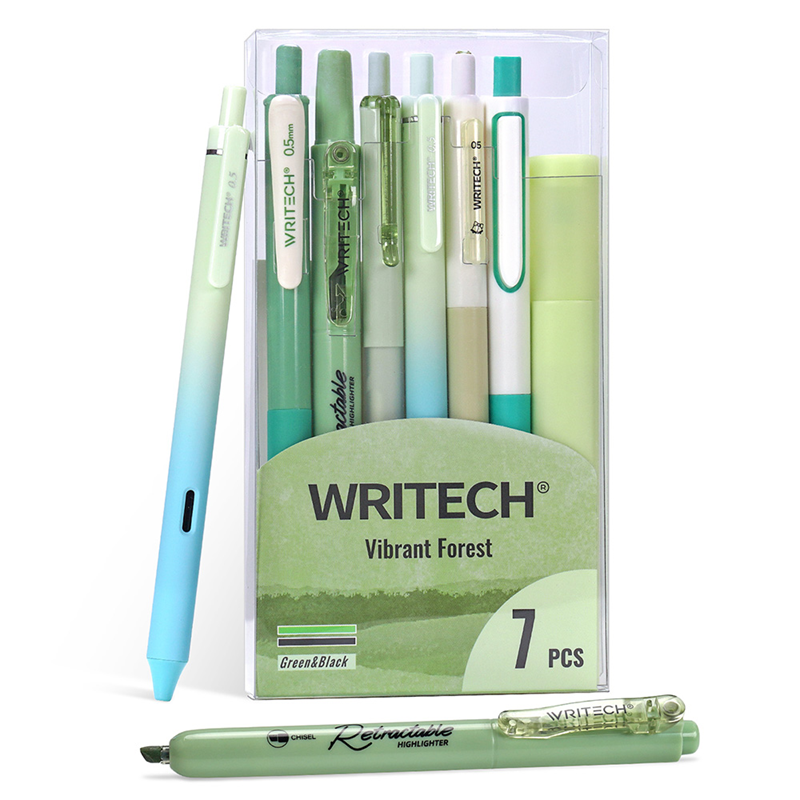 Keçeli Kalemler WRITECH W-JK04 FIBRANT ORMANI KALEM SETİ (YEŞİL) - 7'Lİ SET Satın Al