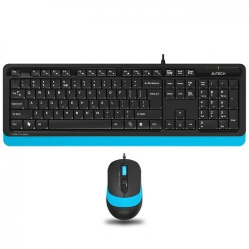 Klavyeler ve Setleri A4 Tech F1010 Q Usb Mavi Fn-Mm Klv+Mouse  Set Satın Al