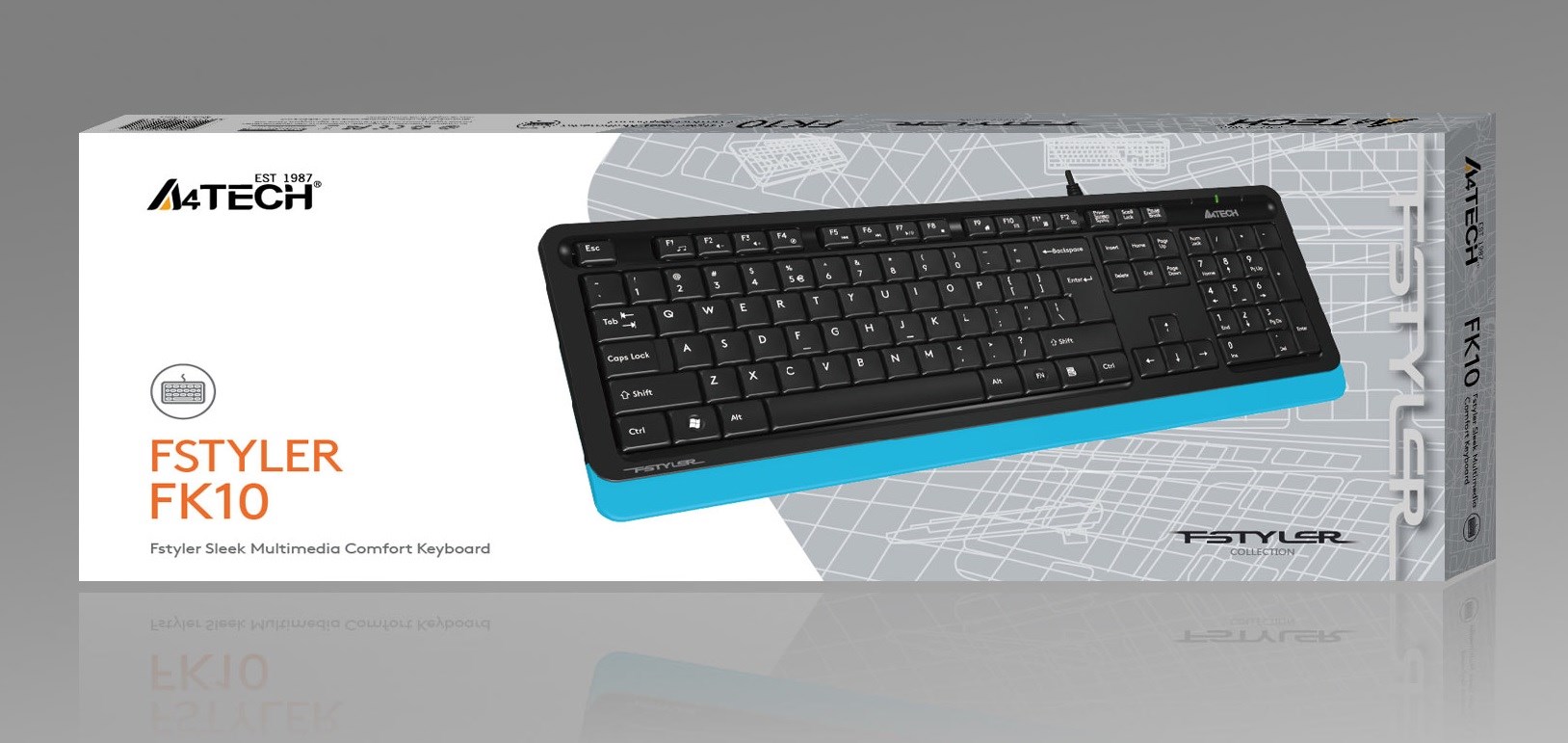 Klavyeler ve Setleri A4 Tech Fk10 Q Usb Fsytyler Mavi Tr Fn-Multimedya Klavye Satın Al