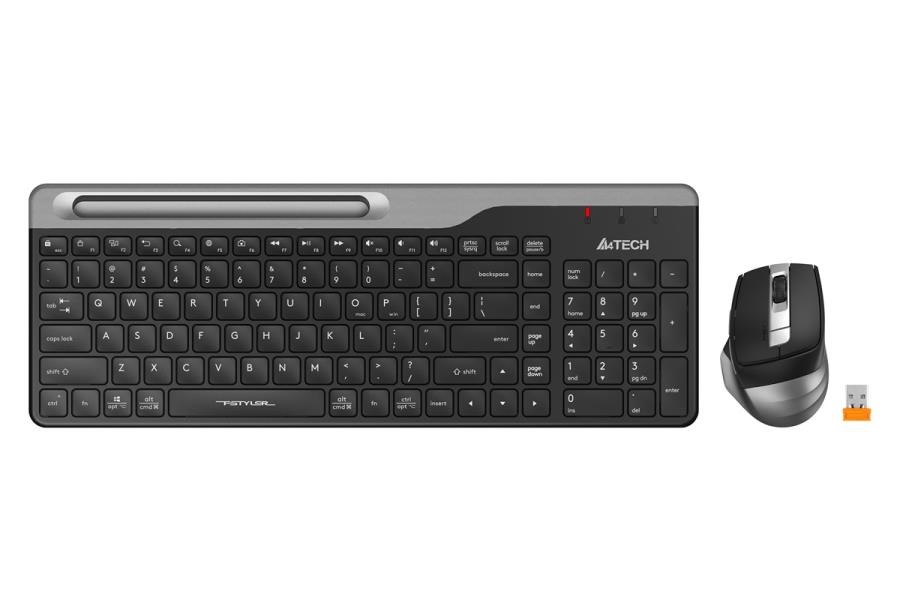 Klavyeler ve Setleri A4 Tech Fstyler FB2535C Gri Bluetooth+2.4G Nano Fn Multimedya Klavye Şarjlı Mouse Set Satın Al