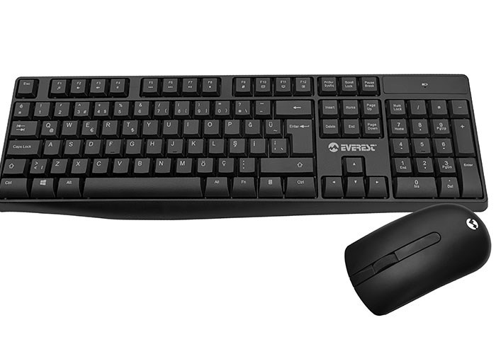 Klavyeler ve Setleri Everest KM-7500 Siyah Kablosuz Q Multimedia Klavye + Mouse Set Satın Al