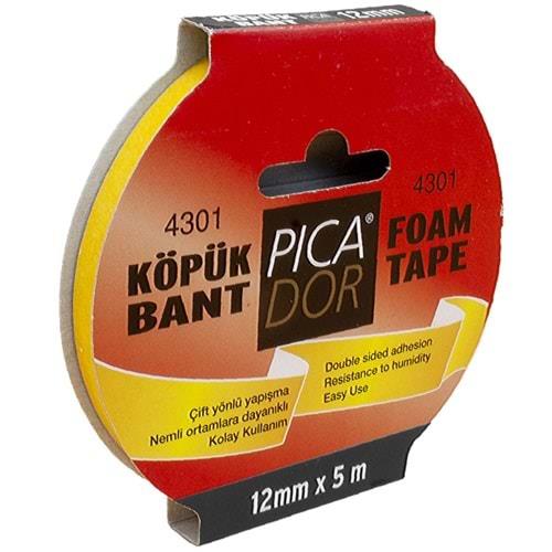 Koli Bantları Picador 4301 12mm X 5m Çift Taraflı Köpük Bant Satın Al