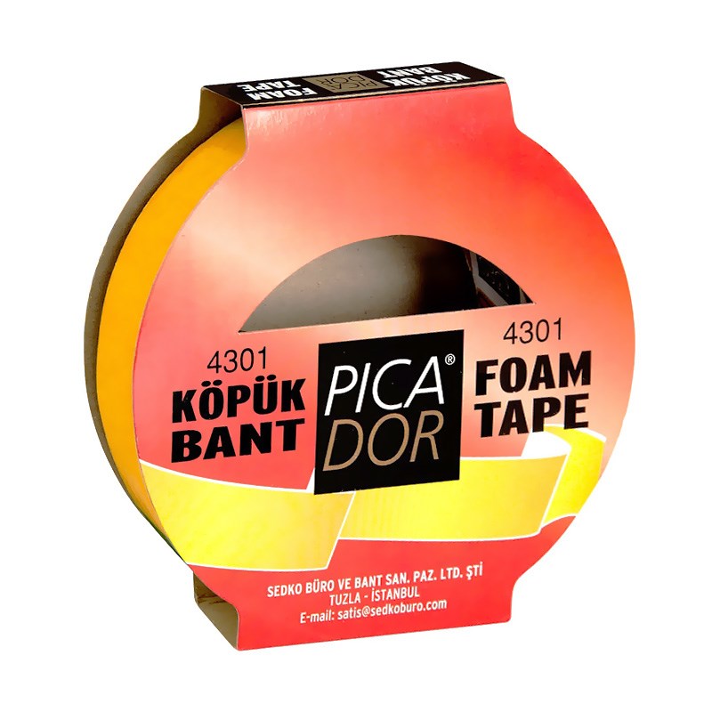 Koli Bantları Picador Çift Taraflı Köpük Bant 19mmx5m ASKILI (KO002) Satın Al