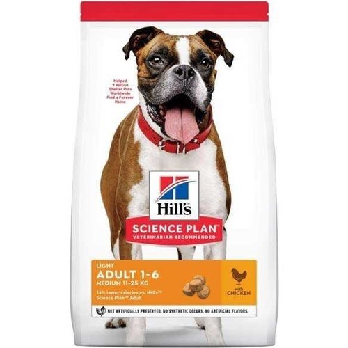 Köpek Maması Hills Light Orta Irk Tavuklu Diyet Köpek Maması 14 kg Satın Al
