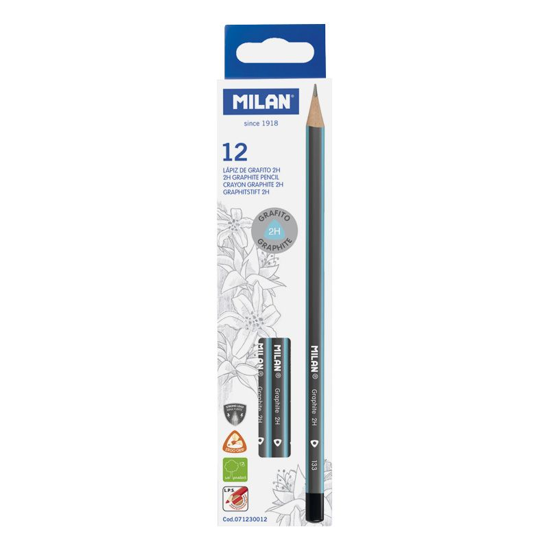 Kurşun Kalemler MILAN 71230012 GRAPHITE 2H ÜÇGEN KURŞUN KALEM - 12ADET Satın Al