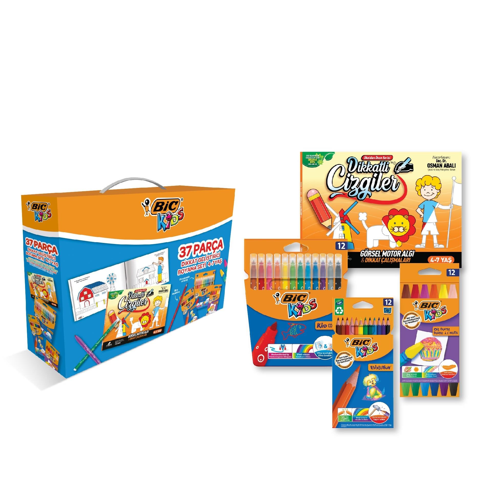 Kuru Boyalar Bic Kids 37 Parça Dikkat Geliştirici Boyama Seti Satın Al