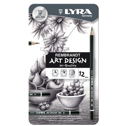 Kuru Boyalar Lyra Rembrandt Art Design Çizim Set Krşk Dereceler 12'li Metal Kt Satın Al
