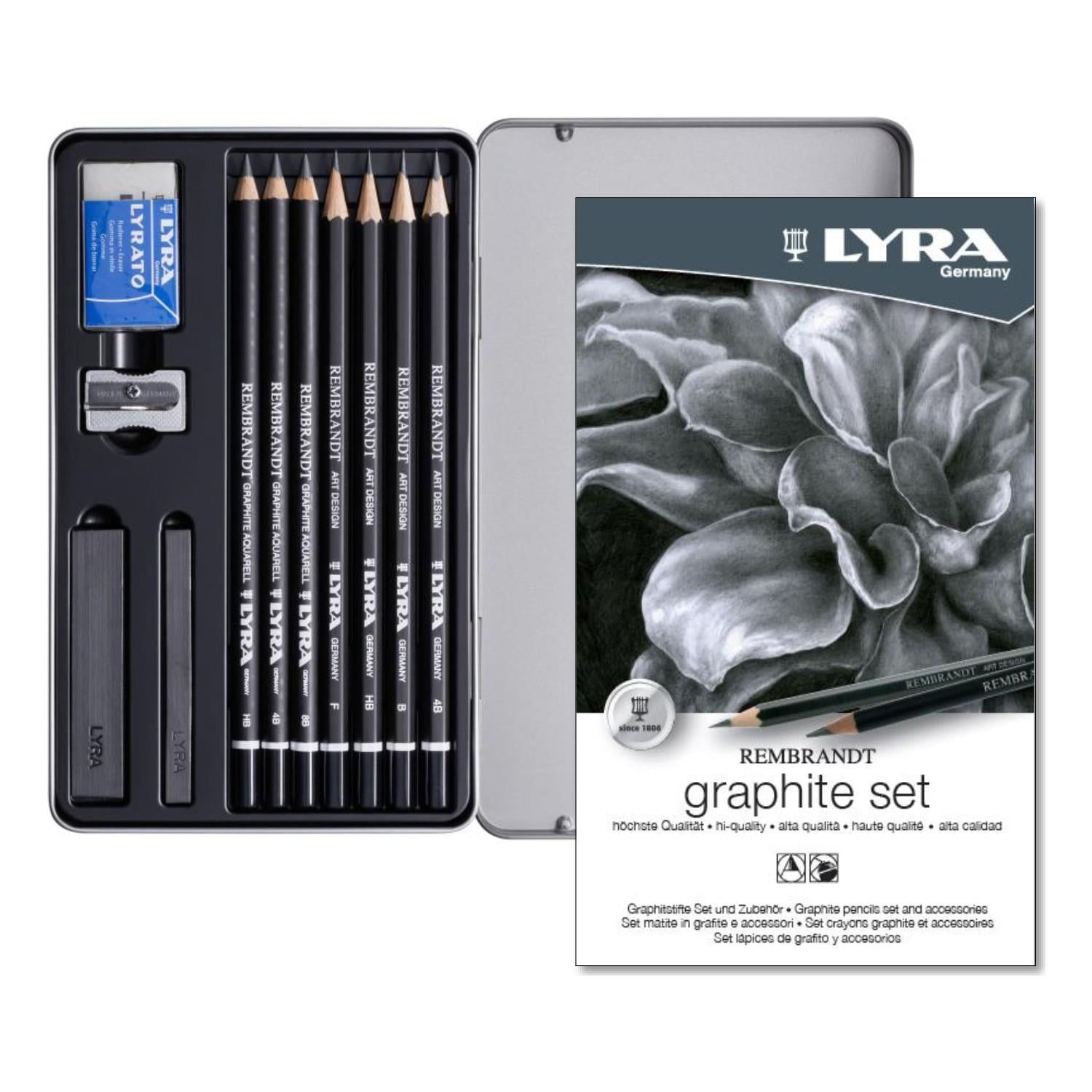 Kuru Boyalar Lyra Rembrandt Graphite Çizim Kalem Seti 11'li Metal Kutu Satın Al