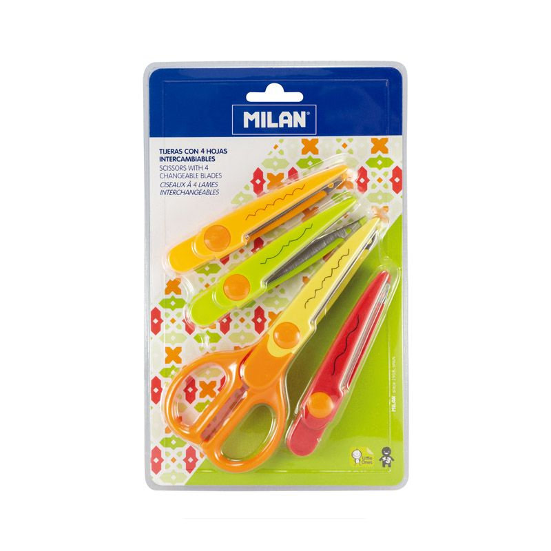 Makas ve Maket Bıçakları MILAN 14930904 ZIGZAG KESİMLİ ÇOCUK MAKASI+3KALIP Satın Al