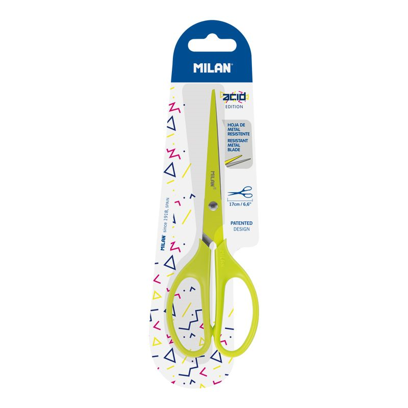 Makas ve Maket Bıçakları MILAN BWM10425Y ACID OFİS TİPİ MAKAS - SARI - 17CM Satın Al
