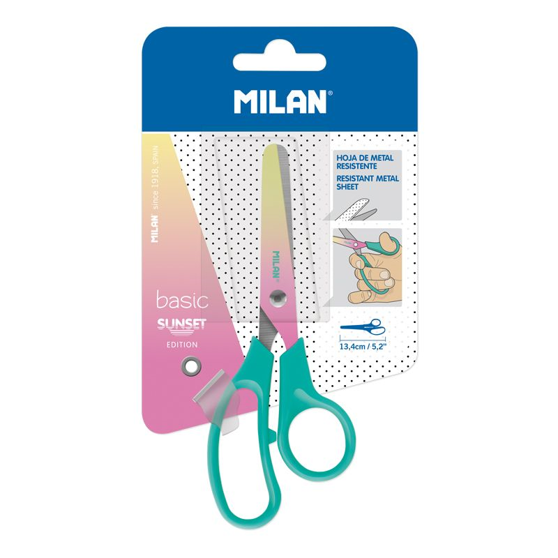 Makas ve Maket Bıçakları MILAN BWM10444T SUNSET MAKAS - TURKUAZ - 13.4CM Satın Al