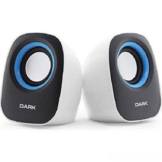 Mikrofon, Kulaklık ve Hoparlör Dark  DK-AC-SP100 Beyaz 1+1 Multimedia USB Speaker Satın Al