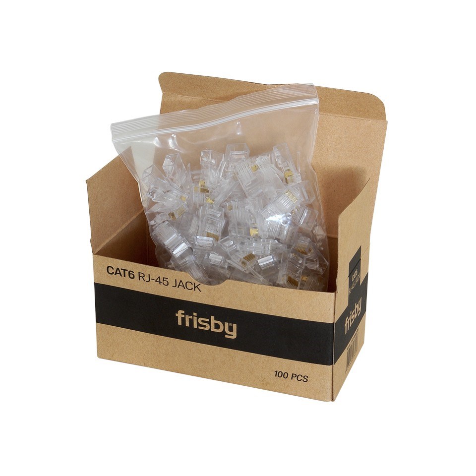 Modem ve Network Ürünleri Frisby FNW-RJ4526N Cat5 100lü rj45 Konnektör Yeni Nesil Delikli Satın Al