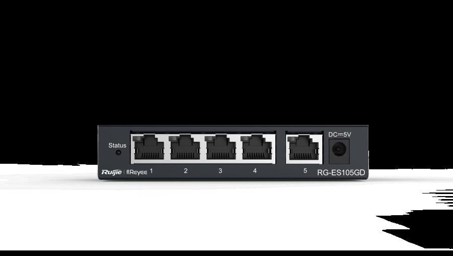 Modem ve Network Ürünleri Ruijie-Reyee RG-ES105GD 5 Port 10-100-1000 Mbps Gbit Yönetilemez Switch Çelik Kasa Satın Al