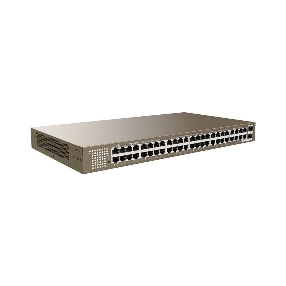 Modem ve Network Ürünleri Tenda TEG1050F 48 Port 10-100-1000 Mbps + 2 Port SFP Switch Çelik Kasa Rack Mount Satın Al