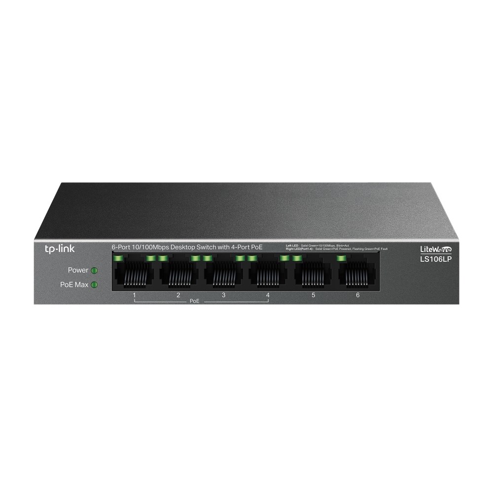 Modem ve Network Ürünleri Tp-Link LS109P 9 Port 10-100 Mbps 8 Port Poe+ 10-100 Mbps Switch Metal Kasa Satın Al