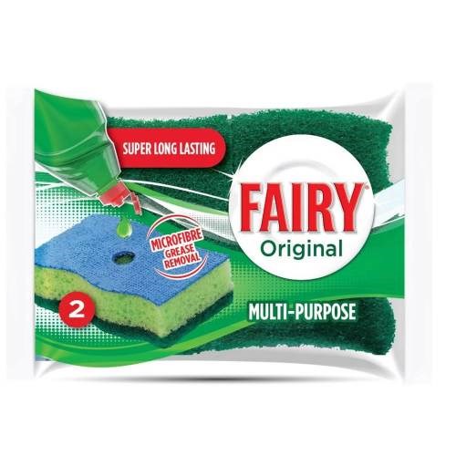 Mutfak Aletleri Fairy Original Mikrofiber Bezli Bulaşık Süngeri Çok Amaçlı 6X2 Paket Satın Al